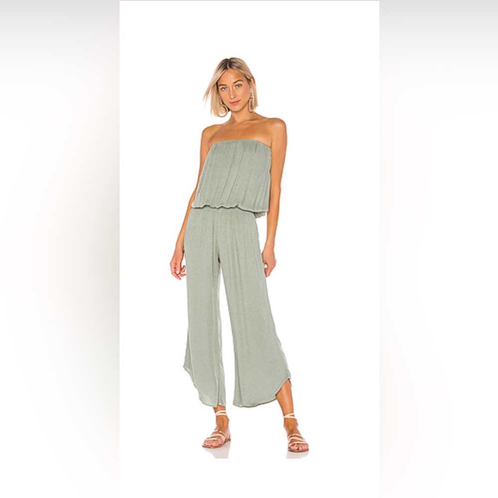 YOUNG FABULOUS AND BROKE- AVIANA JUMPSUIT IN SAGE